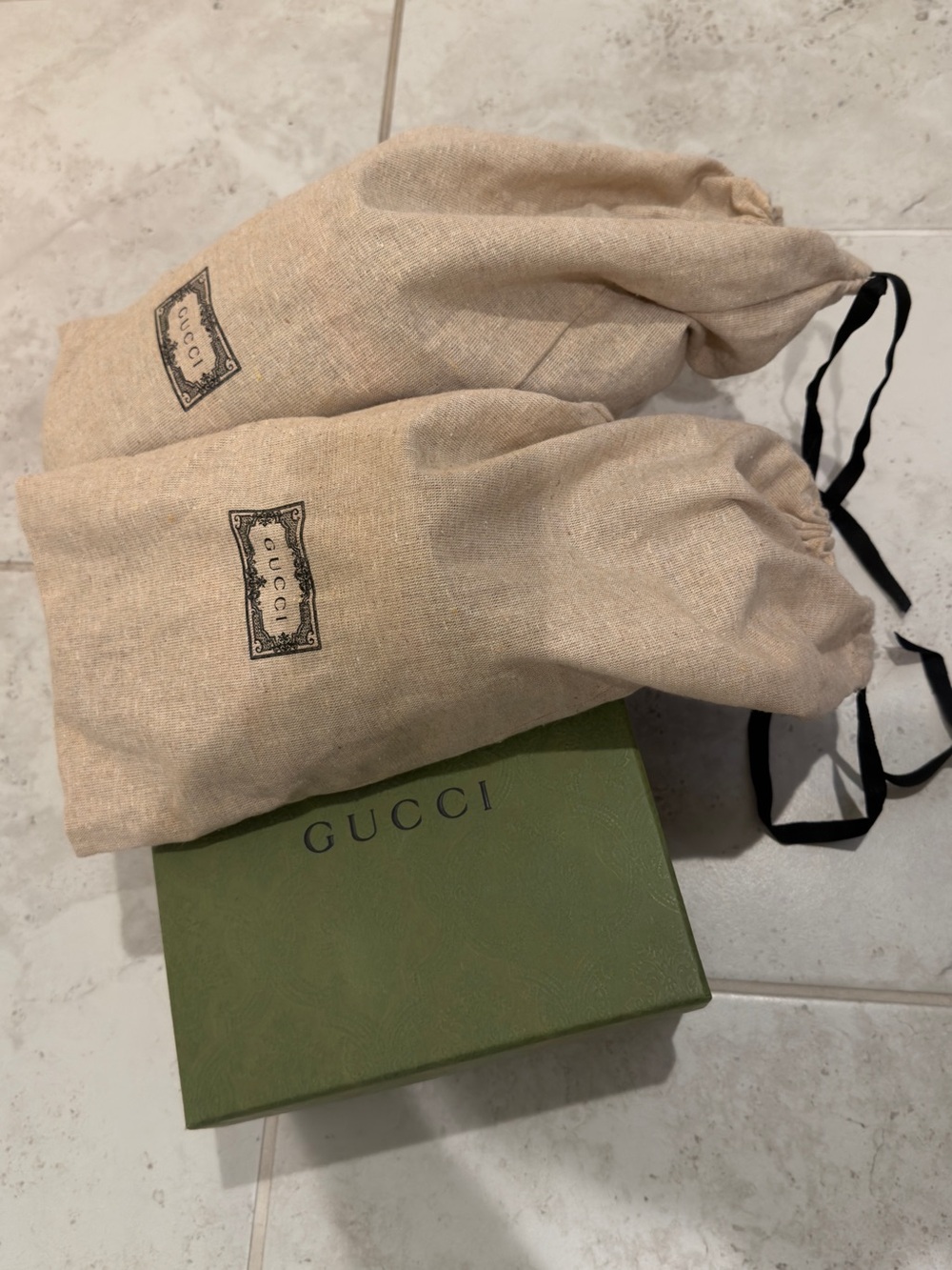 Gucci Black Slides with Red and Green Striped Bands - Picture 7 of 7